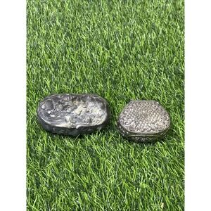 Vintage Metal Trinket Box Lot 2 Floral Jewelry Box Decor